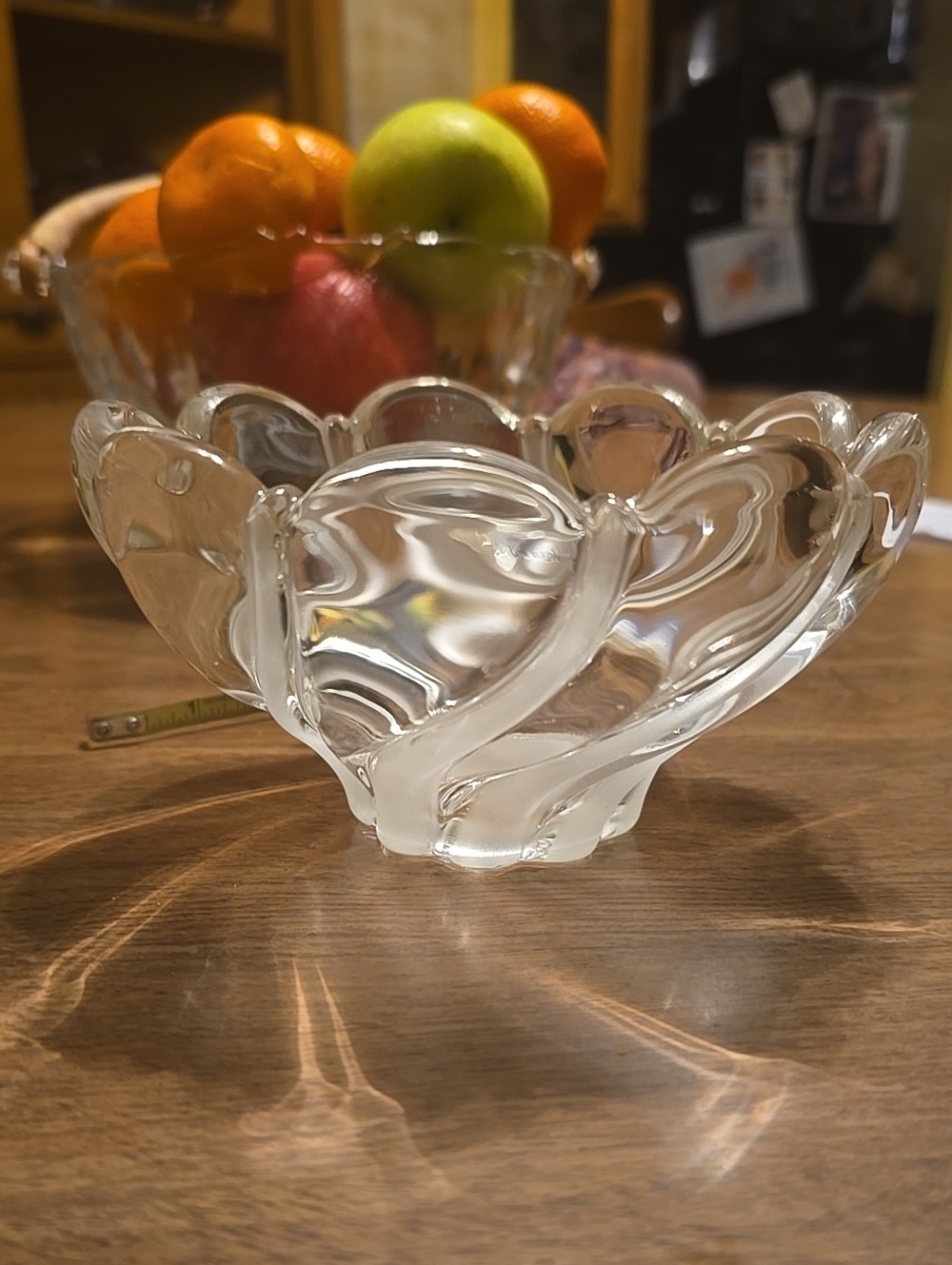 Clear Glass Scalloped Serving Bowl - Home Dining